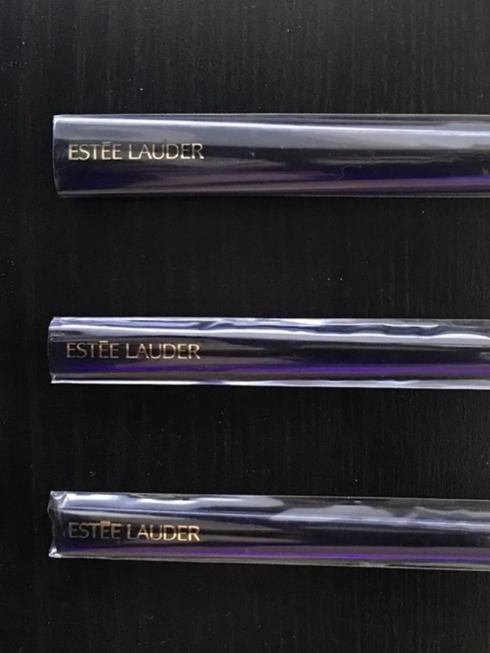 NEW Estee Lauder Makeup Brush Set 3 Brushes Blush Eyeshadow and Lip Never Used
